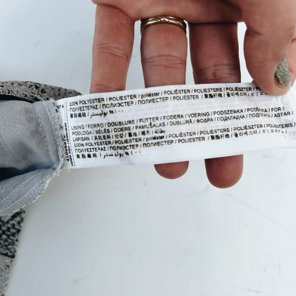 Mango MNG Bermuda Long Trouser Shorts Dressy Snake Print Silky Flowy 4 Small - Picture 10 of 10